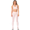 FLEXMEE 902032 Criss-Cross Shiny Pink Sports Bra for Women