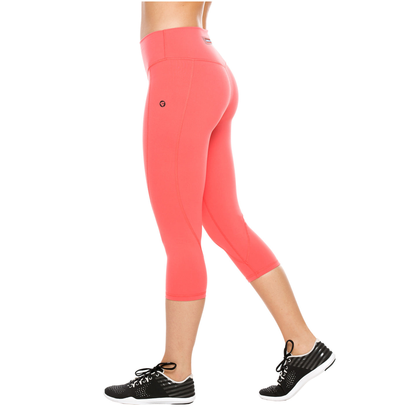 B91xZ Yoga Pants for Womens Mid Rise Slim-Leg Capri Leggings,Pink L 