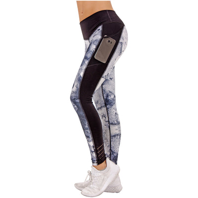Marble Sublimated  Leggings With  Pockets