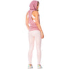 High-Rise Shimmer Pink Sports Leggings for Women